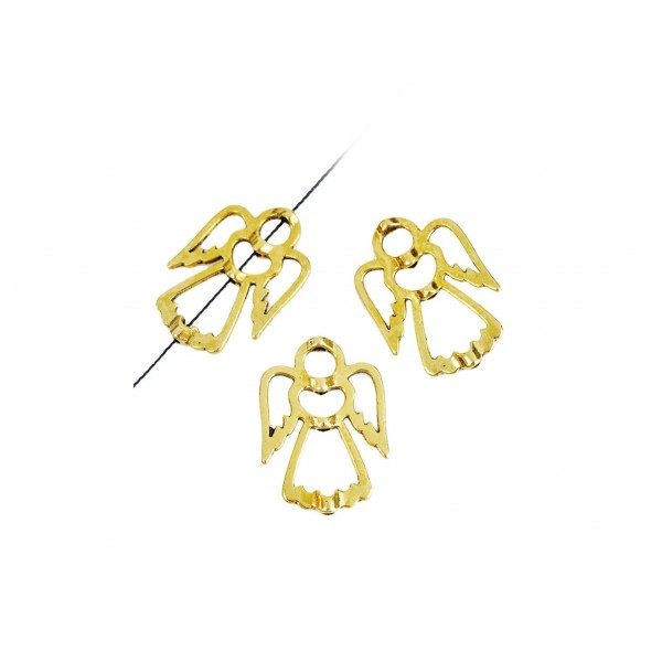 1x goldfarben Engel Zwischenstück 28x20mm goldfarbener Engel Schutzengel Spacer - Schmuckzubehör Metallperlen - Leisure-Beads DIY
