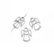 1x silber Engel Metallperle 28x20mm silberfarbener Engel Schutzengel Spacer - Schmuckzubehör Metallperlen - Leisure-Beads DIY