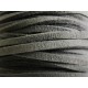 1m graues Wildlederband 2,5mm Kunstlederband - Schmuckzubehör Lederband