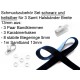 Schmuckzubehör Set 13mm Halsband mit schwarzem Samtband, hellsilber Bandklemmen, Karabinern + Biegeringen - Schmuckzubehör Set