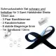 Schmuckzubehör Set 13mm Halsband mit schwarzem Samtband, hellsilber Bandklemmen, Karabinern + Biegeringen - Schmuckzubehör Set - Leisure-Beads DIY