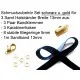 Schmuckzubehör Set für 13mm Halsband mit schwarzem Samtband, goldfarben Bandklemmen, Karabinern + Biegeringen - Schmuckzubehör S - Leisure-Beads DIY