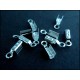 5 Paar silberfarbene Endkappen 3x10mm Quetschröhrchen