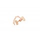 1x 13mm Bandklemme rosegoldfarbener Verschluss mit Karabiner und Kette rosegoldfarben - Schmuckzubehör