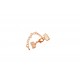 1x 10mm Bandklemmen Verschluss rosegoldfarben mit Karabiner und Kette - Schmuckzubehör