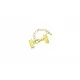 1x 13mm Bandklemme goldfarben Verschluss mit Karabiner und Kette - Schmuckzubehör - Leisure-Beads DIY