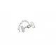 1x 15mm Bandklemme silber Verschluss mit Karabiner und Kette silberfarben - Schmuckzubehör - Leisure-Beads DIY