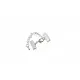 1x 13mm Bandklemme silber Verschluss mit Karabiner und Kette silberfarben - Schmuckzubehör - Leisure-Beads DIY