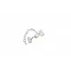 1x 10mm Bandklemme silber Verschluss mit Karabiner und Kette silberfarben - Schmuckzubehör - Leisure-Beads DIY