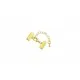 1x 15mm Bandklemme goldfarben Verschluss mit Karabiner und Kette - Schmuckzubehör - Leisure-Beads DIY