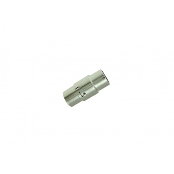 1x Bajonett Magnetverschluss Innen 6mm 17x8.5mm silberfarben Zylinderform - Schmuckzubehör - Leisure-Beads DIY