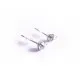 2 Stück / 1 Paar Strass Ohrstecker mit Öse 7,5x4,5mm Strassstein Durchmesser - Schmuckzubehör zum Ohrringe selbermachen - Leisure-Beads DIY