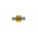 1x gold- silberfarben Magnetverschluss Innen 5mm 18x10mm - Schmuckzubehör