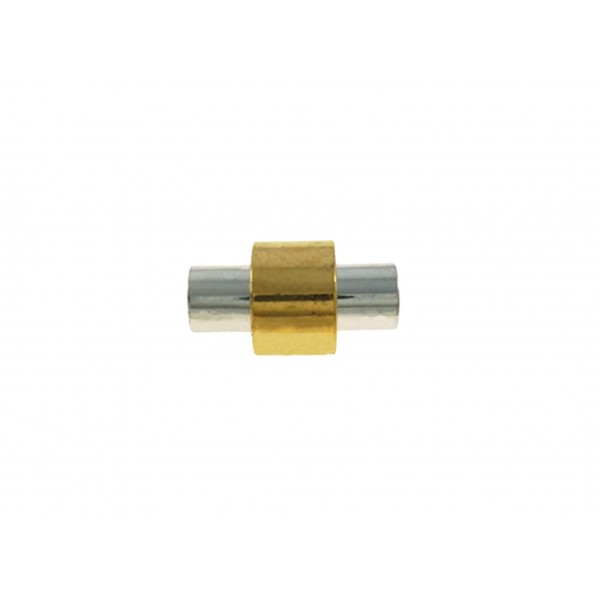 1x gold- silberfarben Magnetverschluss Innen 5mm 18x10mm - Schmuckzubehör - Leisure-Beads DIY