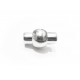 1x silber Magnet Verschluss 14x22,5mm innen 6,5mm Verschluss zum Einkleben Zylinder - silber Schmuckzubehör