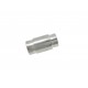 1x silber Magnet Verschluss 17x9mm innen 6,5mm Verschluss zum Einkleben Zylinder - silber Schmuckzubehör