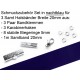 Schmuckzubehör Set in nachtblau für 20mm Halsband aus Samtband, Bandklemmen, Karabinern + Biegeringen - Schmuckzubehör Set