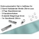 Schmuckzubehör Set in hellblau für 25mm Halsband aus Samtband, Bandklemmen, Karabinern + Biegeringen - Schmuckzubehör Set