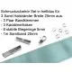 Schmuckzubehör Set in hellblau für 25mm Halsband aus Samtband, Bandklemmen, Karabinern + Biegeringen - Schmuckzubehör Set - Leisure-Beads DIY