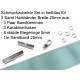 Schmuckzubehör Set in hellblau für 25mm Halsband aus Samtband - Schmuckzubehör Set