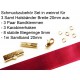 Schmuckzubehör Set in weinrot für 20mm Halsband aus Samtband, Bandklemmen, Karabinern + Biegeringen - Schmuckzubehör Set