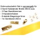 Schmuckzubehör Set in sonnengelb für 20mm Halsband aus Samtband, Bandklemmen, Karabinern + Biegeringen - Schmuckzubehör Set