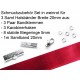 Schmuckzubehör Set in weinrot für 20mm Halsband aus Samtband, Bandklemmen, Karabinern + Biegeringen - Schmuckzubehör Set