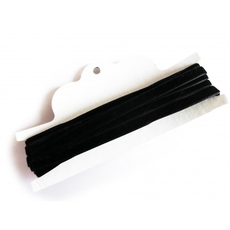 Leisure-Beads - 5m schwarzes 7mm Samtband für Halsband und Armband - Schmuckzubehör Samtband
