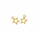 5x goldfarben Stern Anhänger ca. 13x10mm Schmuckanhänger Weihnachten - Schmuckzubehör Anhänger