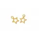 5x goldfarben Stern Anhänger ca. 13x10mm Schmuckanhänger Weihnachten - Schmuckzubehör Anhänger - Leisure-Beads DIY