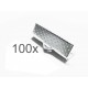 100x hellsilber Bandklemme 20mm platinfarbene Bandklemmen - Schmuckzubehör