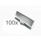 100x hellsilber Bandklemme 20mm platinfarbene Bandklemmen - Schmuckzubehör - Leisure-Beads DIY
