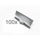 100x hellsilberfarbene Bandklemme 20mm Bandverbinder - Schmuckzubehör
