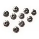 10x flache Perlenkappen ca. 9x9x2mm silberfarbene runde Perlen Kappen - Schmuckzubehör Perlenkappe - Leisure-Beads DIY