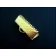 Goldfarbene Bandklemme 16mm Samtbandklemme Kropfband Klemme - Schmuckzubehör - Leisure-Beads DIY