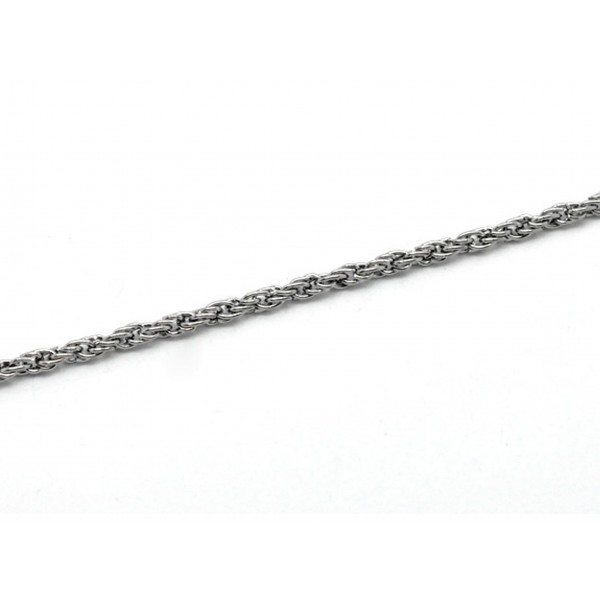 50cm geflochtene silberfarbene Schmuckkette 2mm silberfarbene Seilkette geflochten - Schmuckzubehör - Leisure-Beads DIY