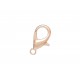 5x rose goldfarben Karabinerhaken 16mm rosegoldfarben glatt Schmuckverschluss - Rose Gold Schmuckzubehör