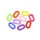 25 Stück ovale bunte Kettenglieder 27x16mm aus Acryl bunte Ketten selber machen - Schmuckzubehör Gliederkette