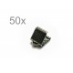 50x gunmetal Bandklemme 6mm schwarzmetallfarben - gunmetal Schmuckzubehör