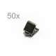 50x gunmetal Bandklemme 6mm schwarzmetallfarben - gunmetal Schmuckzubehör - Leisure-Beads DIY