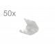 50x glatte hellsilberfarbene Bandklemme 6mm Bandverbinder - Schmuckzubehör