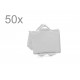 50x glatte hellsilberfarbene Bandklemme 6mm Bandverbinder - Schmuckzubehör
