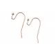 10 Stück Rosegoldfarben Ohrfedern ca. 21x15mm Ohrhaken zum Einhängen - Rosegoldfarben Schmuckzubehör zum Ohrringe selbermachen - Leisure-Beads DIY