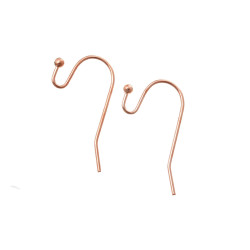 10 Stück Rosegoldfarben Ohrfedern ca. 21x15mm Ohrhaken zum Einhängen - Rosegoldfarben Schmuckzubehör zum Ohrringe selbermachen