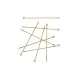Goldfarbene Kettelstifte 60mm Stärke 1mm mit Nadelspitze und Öse - Schmuckzubehör - Leisure-Beads DIY