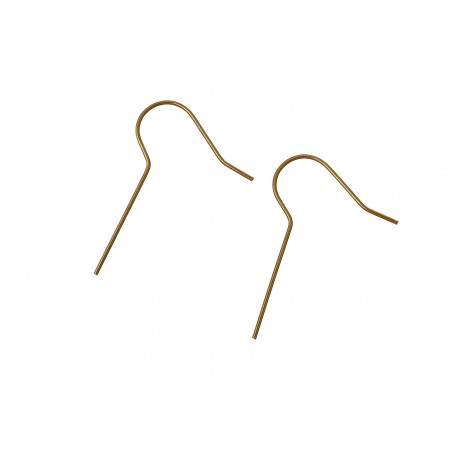 Leisure-Beads - 10x antikgoldfarben Ohrfedern 30x20mm Rohlinge zum Selberbiegen - Schmuckzubehör zum Ohrringe selbermachen