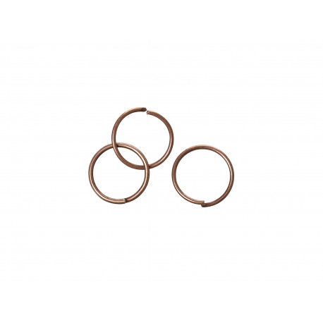 Leisure-Beads - 20x kupferfarben Biegering 9mm x 0,8mm runde Binderinge - kupferfarben Schmucktzubehör