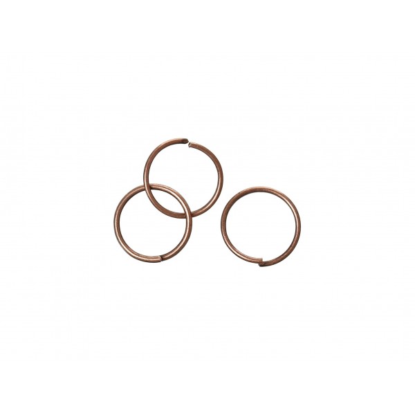 20x kupferfarben Biegering 9mm x 0,8mm runde Binderinge - kupferfarben Schmucktzubehör - Leisure-Beads DIY