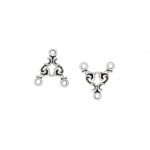 2x silberfarbene Kettenverbinder 16x14mm y-Verteiler - Schmuckzubehör - Leisure-Beads DIY