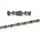 50cm gunmetal Kette 2x7mm metallschwarze Gliederkette Schmuckkette - gunmetal Schmuckzubehör - Leisure-Beads DIY